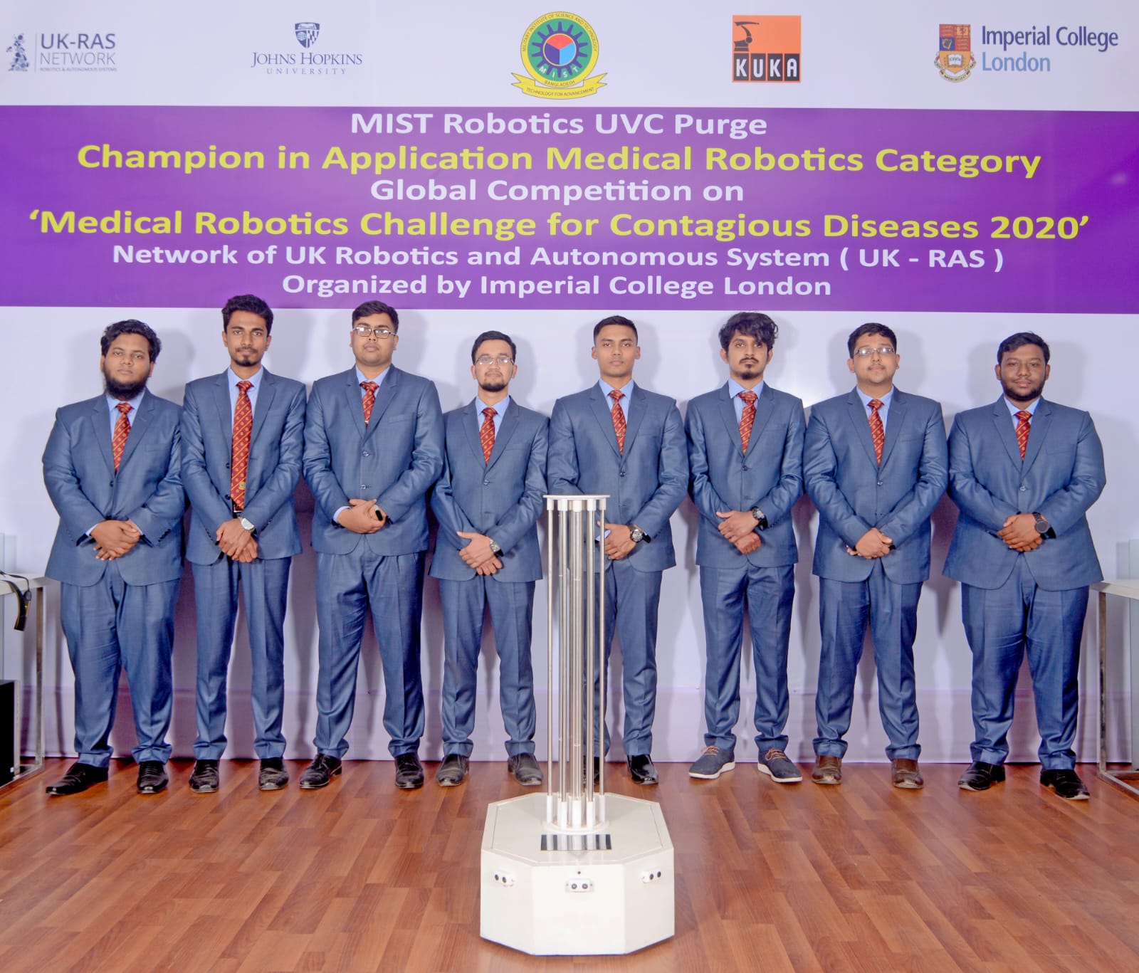 MIST wins global championship in Medical Robotics Competition parallel with Johns Hopkins University, USA and Leeds University, UK